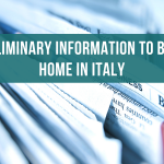 Preliminary information to buy a home in Italy
