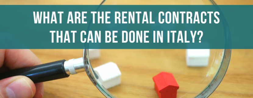 What are the rental contracts that can be done in Italy?