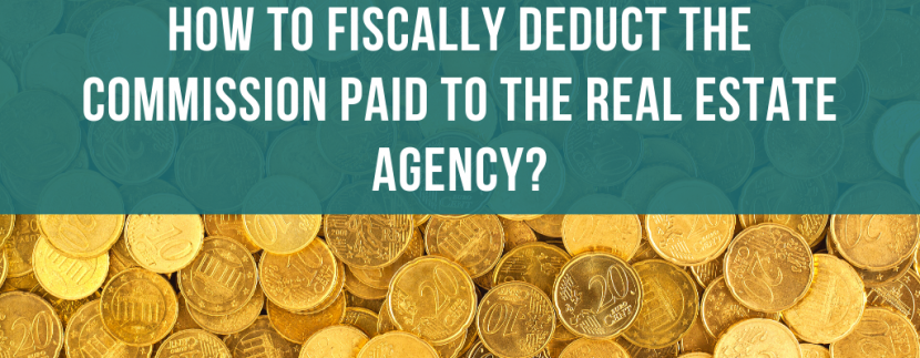 How to deduct the commission paid to the real estate agency