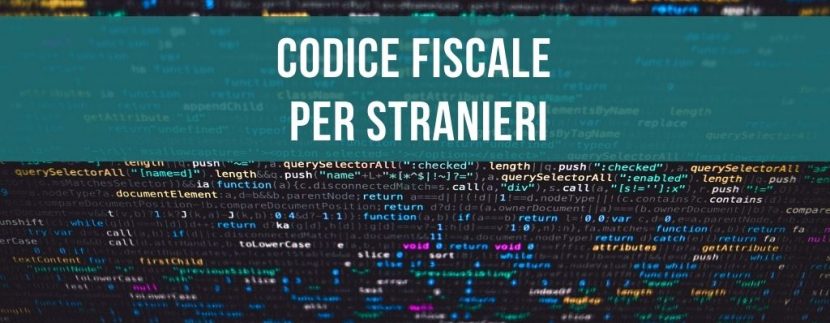 Codice fiscale per stranieri