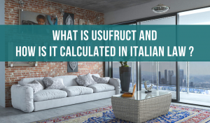 What is usufruct and how is it calculated in Italian law?