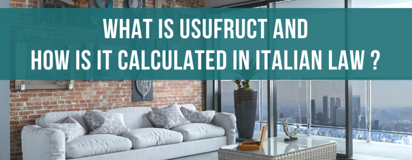 What is usufruct and how is it calculated in Italian law?